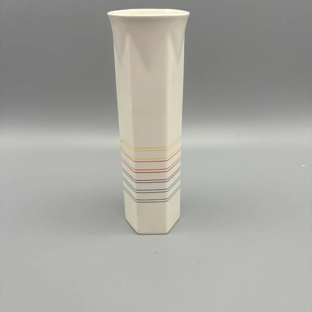 Vintage FTD Rainbow Vase 7